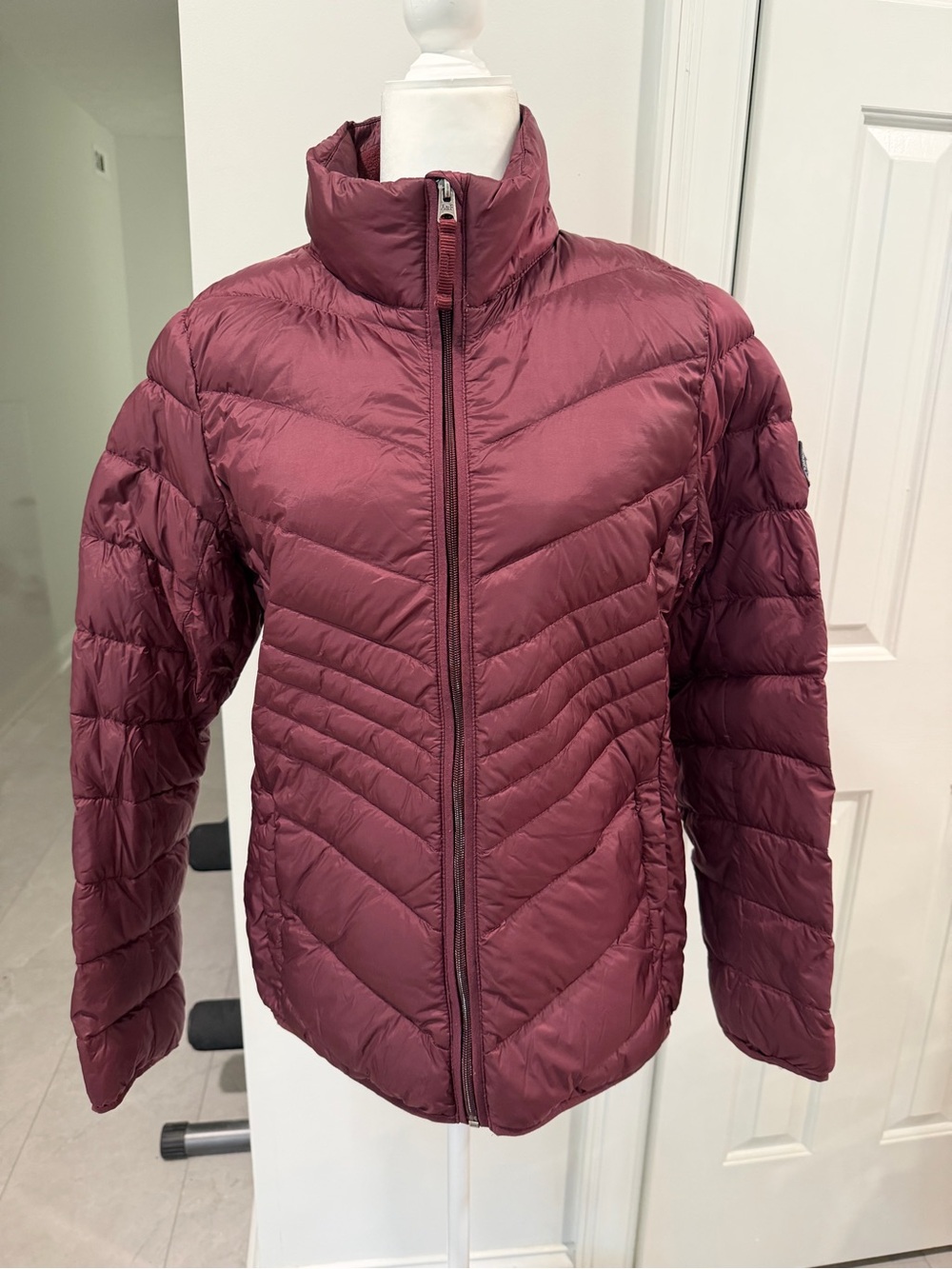 Abercrombie & Fitch Down Puffer Jacket Lightweight Packable Full Zip Women L